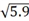Table 3.3 Means and Standard Deviations in Monthly Accident Events for Two Mining Companies, 2014-2018    -Refer to Table 3.3. What is the value for the variance of H & W Energy Resources? A)  = 2.43   B)  5.9 - 3.6 = 2.3 C)  5.9 + 3.6 = 9.5 D)  5.9<sup>2</sup> = 34.81