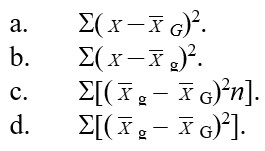 The formula for calculating SS<sub>Within</sub> is:  