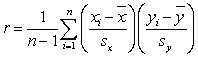 Consider the data set Find the sample correlation coefficient using the formula .