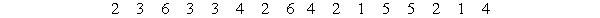 A die is rolled 16 times, the scores are shown below. a) Find the frequency of even numbers. b) Find the relative frequency of even numbers. Round your answer to three decimal places.