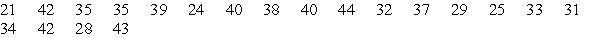  Refer to the data.     a) Calculate  \bar{X}  and s. b) Find the proportion of the observations that are in the intervals  \bar{X}±s ,  \bar{X}±2s  , and  \bar{X}±3s  . 