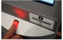 <strong> -The accompanying figure, showing someone with their finger over a red light, is an example of ____ security.</strong> A) something you know B) something you have C) something about you D) someone you know