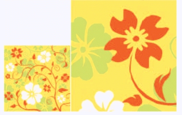  -The accompanying figure, showing an original and an enlarged graphic, is an example of ____ graphics. A)  bit-mapped B)  vector C)  both a. and b. D)  neither a. nor b.