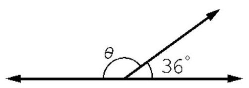  Determine the value of angle  \theta .    