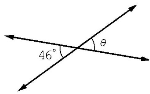  Determine the value of angle  \theta .    