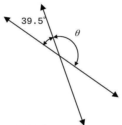  Determine the value of angle  \theta .    