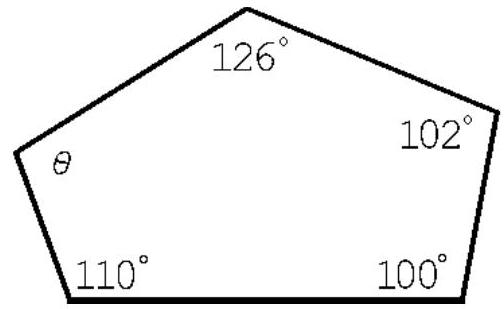  Determine the value of angle  \theta .    