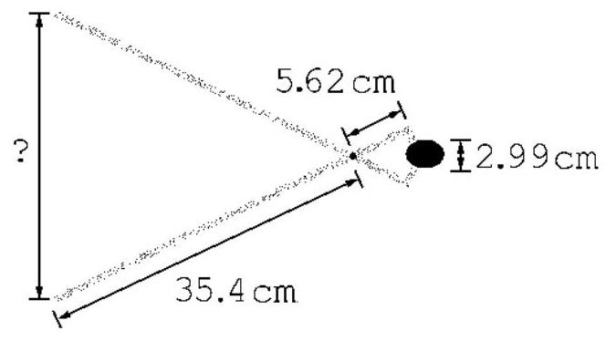  A pair of tongs has handles that are  35.4 \mathrm{~cm}  long and jaws that are  5.62 \mathrm{~cm}  long. How far apart must the ends of the handles be to pick up a piece of hot metal that is  2.99 \mathrm{~cm}  wide?    