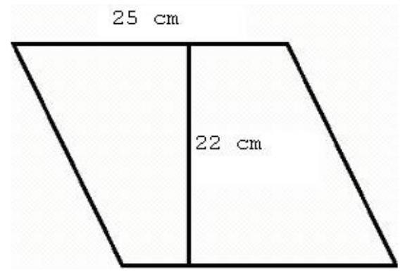 Calculate the area of this parallelogram: