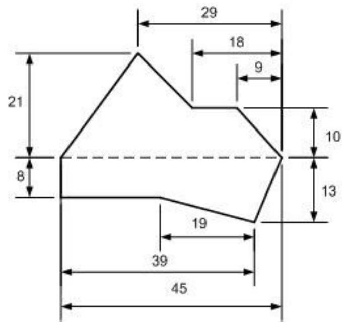Determine the area of this figure. Write your answer to the nearest whole number.