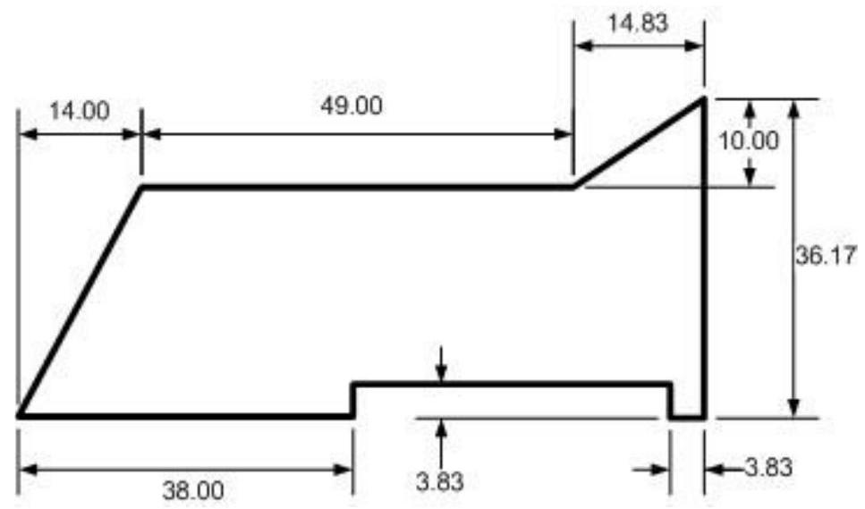 Determine the area of this figure:   