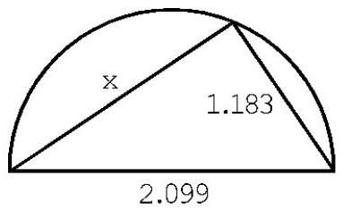Calculate the distance x .