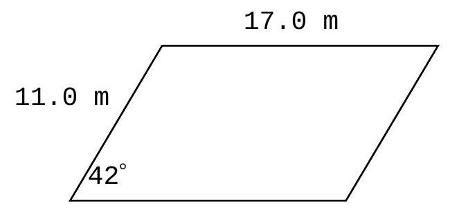 Calculate the area of a parallelogram:   