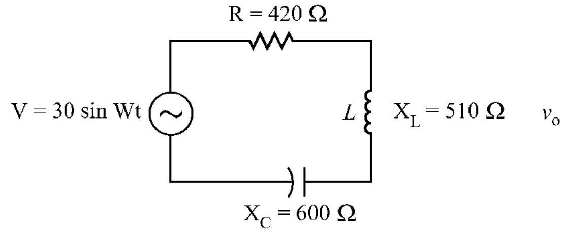  Write a sinusoidal expression for the current  i  in the figure below:    