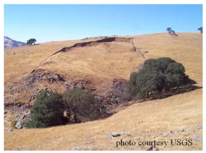   -What type of mass wasting is pictured above (photo courtesy USGS) ? A)  Rock fall B)  Slump C)  Creep D)  Debris flow