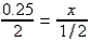 Solve for x.