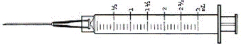 Directions: Calculate the dosages,use labels where provided,and shade in the dosages on the syringe where provided.Round answers to the nearest tenth unless otherwise indicated. Order: Atropine 0.5 mg IM stat Available:    a.How many milliliters will you administer? _____ mL b.Shade in the dosage on the syringe.   