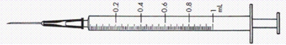 Directions: Fill in the correct number or word(s). Order: Humulin Regular U- 500 units 240 units subcut stat Available:    a.What is the concentration of the insulin? ____________ b.Is this a short-acting or long-acting insulin? _____________ c.What will you administer using a 1 mL syringe? _________ d.Shade in the appropriate dosage on the syringe     e.Calculate the dose and shade it in using a U-100 insulin syringe   