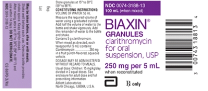 Directions: Calculate the following dosage. Use labels where provided. Round oral liquids to the nearest tenth as indicated. Order: Biaxin 175 mg p.o. q12h Available:   Dosage: _____