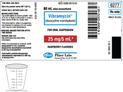 Directions: Calculate the following dosage. Use labels where provided. Round oral liquids to the nearest tenth as indicated. Order: Vibramycin 100 mg p.o.b.i.d. for 14 days Available:   