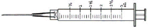 Directions: Calculate the dosages, use labels where provided, and shade in the dosages on the syringe where provided. Round answers to the nearest tenth unless otherwise indicated. Order: Atropine 0.5 mg IM stat Available:    a. How many milliliters will you administer? _____ mL b. Shade in the dosage on the syringe.   