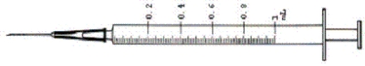 Directions: Calculate the dosages, use labels where provided, and shade in the dosages on the syringe where provided. Round answers to the nearest tenth unless otherwise indicated. Order: Lovenox 50 mg subcutb.i.d. Available: Lovenox labeled 60 mg per 0.6 mL a. How many milliliters will you administer? _____ mL b. Shade in the dosage on the syringe.   