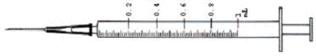 Directions: Calculate the dosages, use labels where provided, and shade in the dosages on the syringe where provided. Round answers to the nearest tenth unless otherwise indicated. Order: Heparin 4,400 units subcut daily Available:    a. What type of syringe would you use? _______________ b. How many milliliters will you administer? _____ mL c. Shade in the dosage on the syringe.   