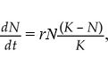 According to the logistic growth equation,   A)  the number of individuals added per unit time is greatest when N is close to zero B)  the per capita growth rate (r)  increases as N approaches K C)  population growth is zero when N equals K D)  the population grows exponentially when K is small 
