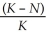 According to the logistic growth equation below,   = rN   A)  the number of individuals added per unit time is greatest when N is close to zero. B)  the per capita population growth rate increases as N approaches K. C)  population growth is zero when N equals K. D)  the population grows exponentially when K is small. 