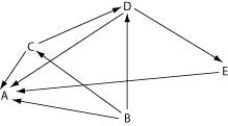 Use the following diagram of a hypothetical food web to answer the question. The arrows represent the transfer of energy between the various trophic levels.   Which letter represents an organism that could be a producer? A)  A B)  B C)  D D)  E 