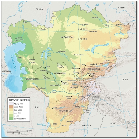   All countries of Central Asia have a Caspian Sea coast.