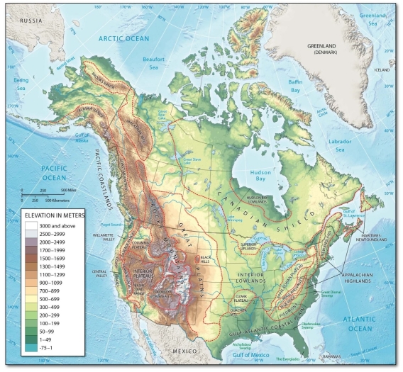   The Canadian Shield is found in no part of the United States.
