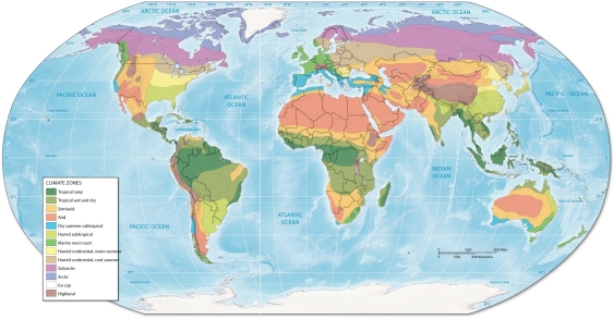    -North Africa has three main climate types: desert, steppe, and A)  dry summer subtropical B)  marine west coast C)  tropical rainy D)  humid continental, warm summer