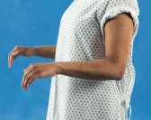   Identify the range of motion movement in the accompanying figure that assesses the range of motion of the elbow. A)  Supination B)  Pronation C)  Flexion D)  Extension 