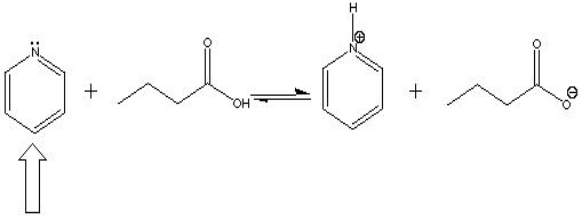 In the following acid-base reaction, the indicated molecule is a(n)  ___ ?   A)  Acid B)  Base C)  Conjugate acid D)  Conjugate base