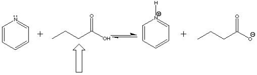 In the following acid-base reaction, the indicated molecule is a(n)  ___ ?   A)  Acid B)  Base C)  Conjugate acid D)  Conjugate base