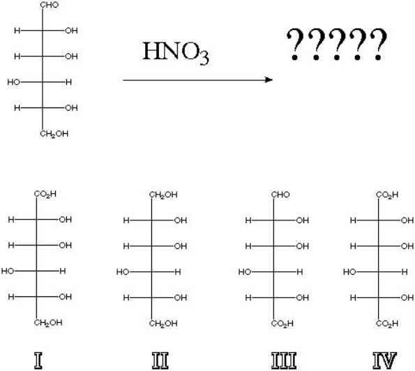 What is the product of the following reaction?   A)  I B)  II C)  III D)  IV