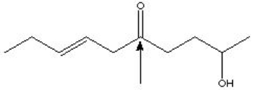 <strong>What IR signal would we expect to see for the indicated functional group on this molecule, run in a diluted solution?  </strong> A) sharp stretch at 3620 B) medium stretch at 1600 C) sharp stretch at 1700 D) medium stretch at 1650 E) sharp stretch at 1780 F) broad peak at 2550 G) broad peak at 3250 <div style=padding-top: 35px> 