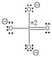 Which of the following is the best Lewis Structure for the IO<sub>4</sub><sup>-</sup> ion? A) B) C) D)
