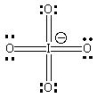Which of the following is the best Lewis Structure for the IO<sub>4</sub><sup>-</sup> ion? A) B) C) D)