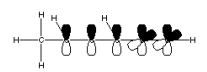 <strong>What is the correct molecular orbital diagram for the following structure ? </strong> A) B) C) D) E)