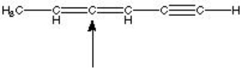 What is the hybridization of the indicated atom in the following structure?   A)  sp<sup>3</sup> B)  sp<sup>2</sup> C)  sp D)  sp<sup>2</sup>d<sup>2</sup> E)  none of the above
