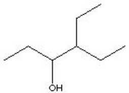 Which is the correct condensed formula for the following structure?   A)  CH<sub>3</sub>CH<sub>2</sub>CH(OH) CHCH<sub>2</sub>CH<sub>3</sub> B)  CH<sub>3</sub>CH<sub>2</sub>CH(OH) CH(CH<sub>2</sub>CH<sub>3</sub>) <sub>2</sub> C)  CH<sub>3</sub>CH<sub>2</sub>(OH) CH(CH<sub>2</sub>CH<sub>3</sub>) CH<sub>3</sub> D)  CH<sub>3</sub>CH<sub>2</sub>CH<sub>2</sub>(OH) CH(CH<sub>2</sub>CH<sub>3</sub>) CH<sub>2</sub>CH<sub>3</sub>