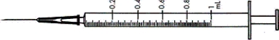 The nurse is giving an intradermal (ID) injection and will choose which syringe for this injection? A)    B)    C)    D)   
