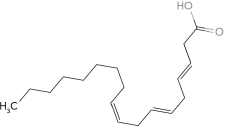 <strong>Identify the \omega -3 fatty acid.</strong> A) B) C) D)