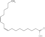 <strong>Identify the \omega -6 fatty acid. </strong> A) B) C) D)