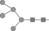 <strong>The glycan fragment shown below on the right has been cleaved by glycosylase enzymes and HPLC analysis has produced the peaks 1 to 6. Which of the following fragments corresponds to peak 1? </strong> A) B) C) D)