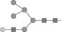 <strong>The glycan fragment shown below on the right has been cleaved by glycosylase enzymes and HPLC analysis has produced the peaks 1 to 6. Which of the following fragments corresponds to peak 1? </strong> A) B) C) D)