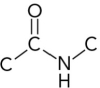 <strong>Which represents the correct arrangement of bonding in a peptide bond?</strong> A) B) C) D)
