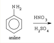 What major product(s)  is (are) Obtained from the following reaction?   A)  ortho-nitroaniline and para-nitroaniline B)  para-nitroaniline C)  meta-nitroaniline D)  ortho-, meta-, and para-nitroaniline E)  ortho-nitroaniline